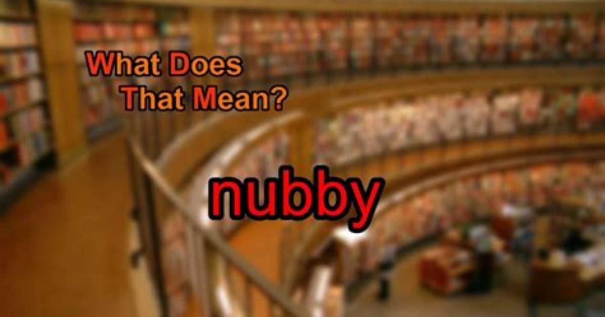 What's Does Nubby Mean?