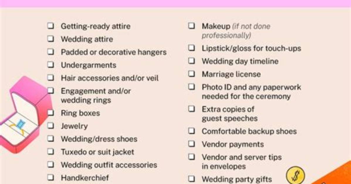 What's Needed for a Wedding