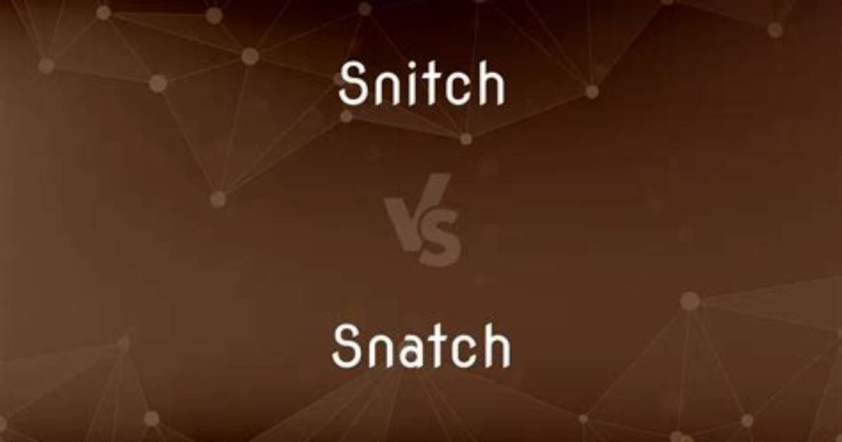 What's the Difference Between a Snitch and a Rat?