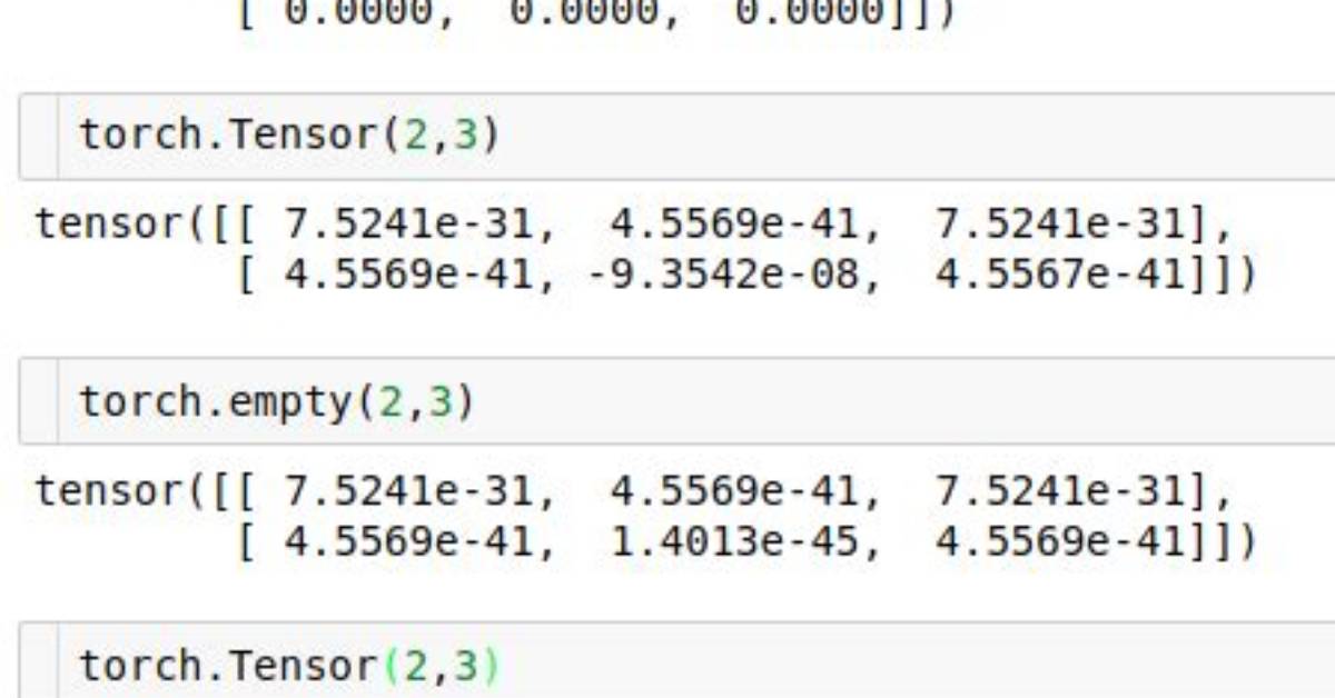 What's the Difference Between Torch. Tensor() vs Torch. Empty() in Pytorch?