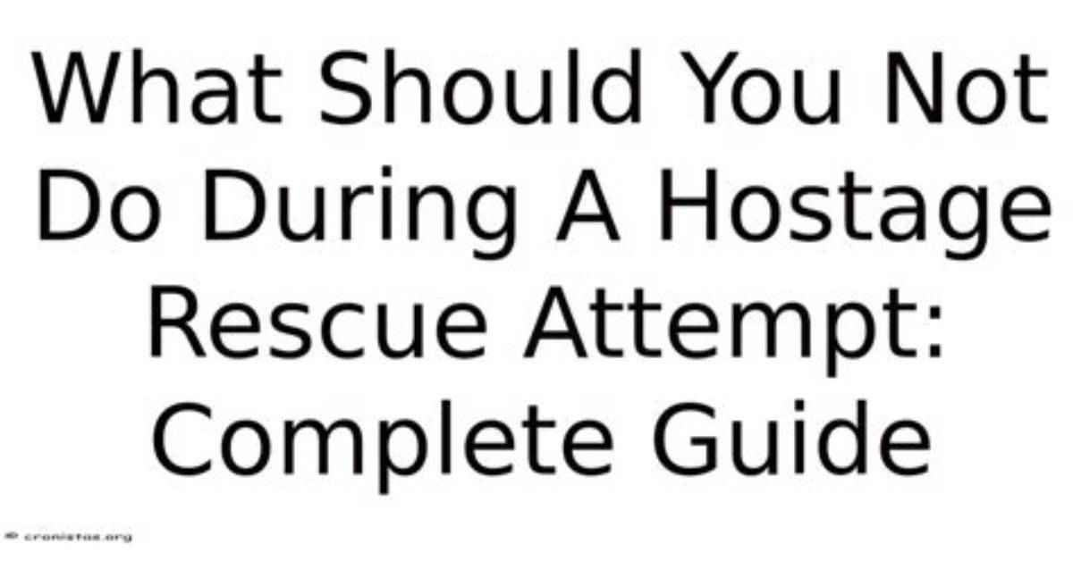 What Should You Not Do During a Tornado?