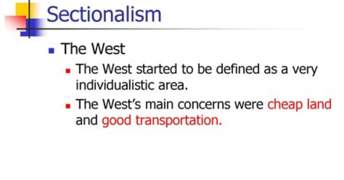 What Started Sectionalism