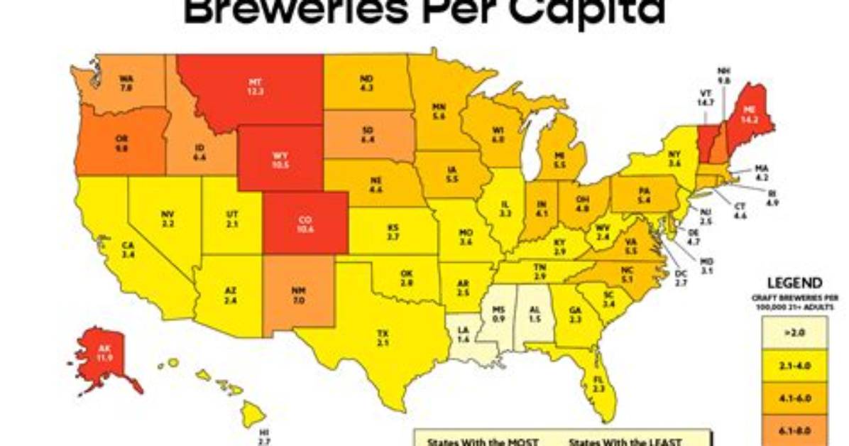 What State Has the Most Craft Breweries