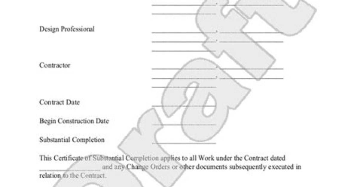 What Substantial Completion Means?