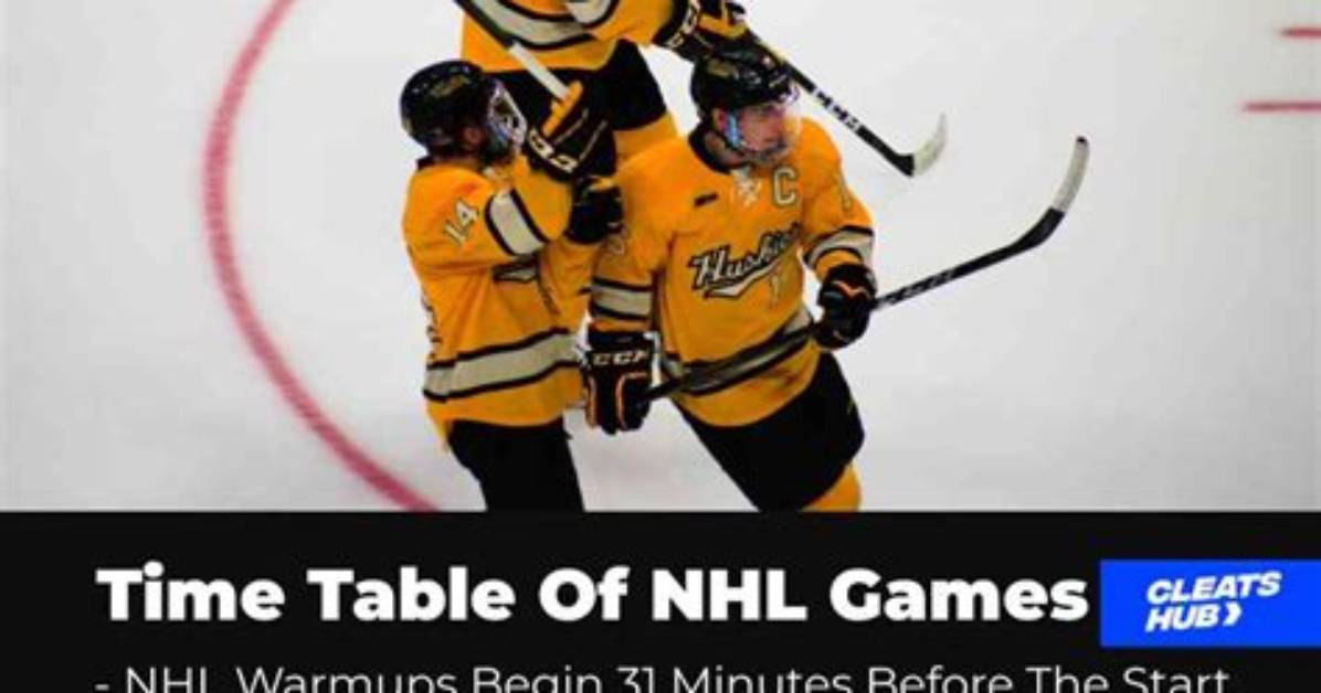 What Time Do Nhl Warmups Start?