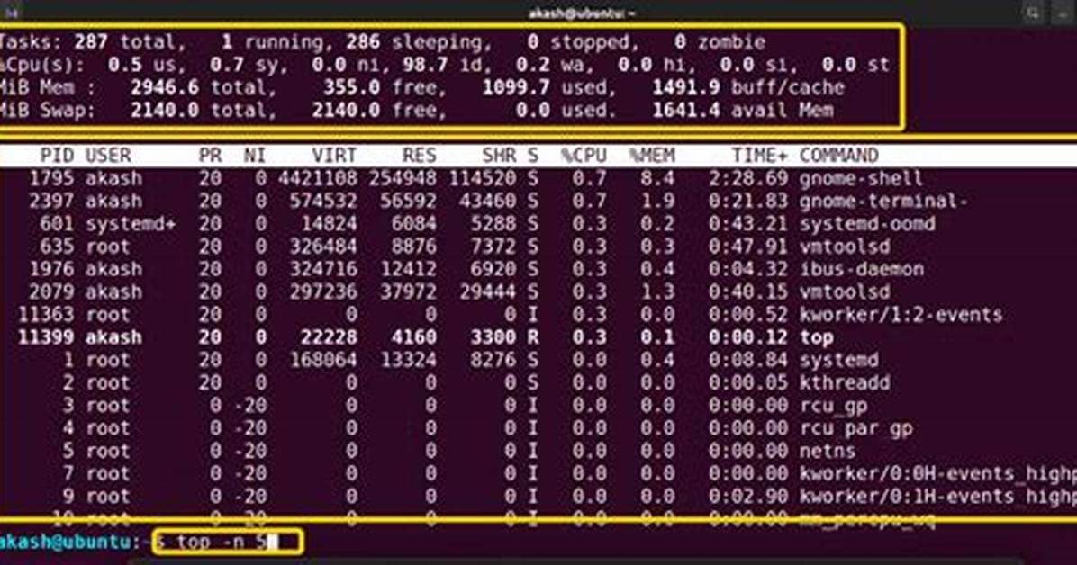 What Top Command Shows Linux?