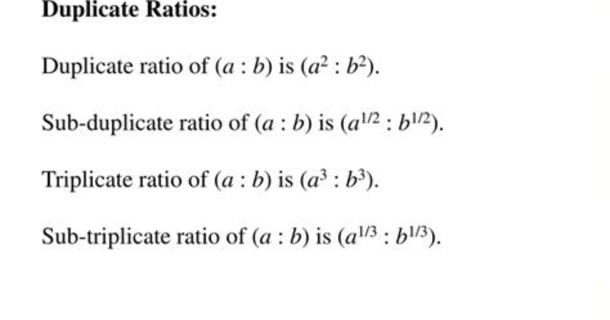 What Triplicate Ratio Meaning?