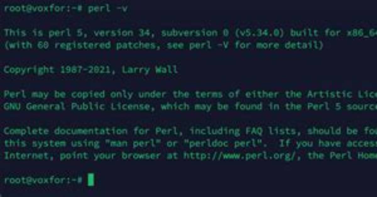 What Version of Perl Is Installed Linux?