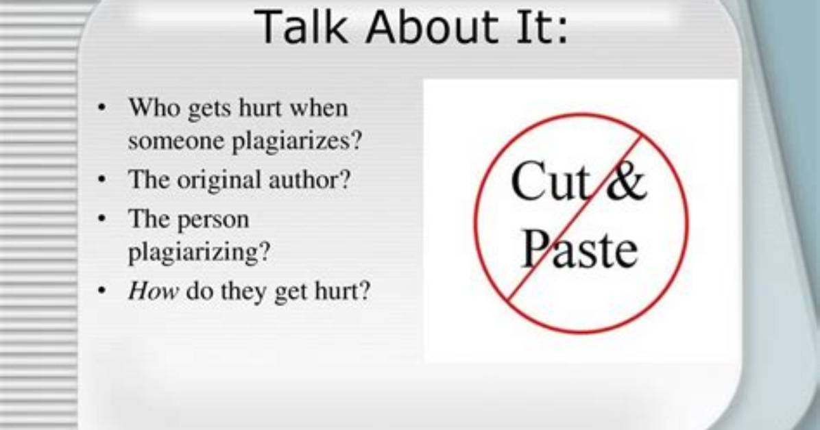 When a Person Plagiarizes?