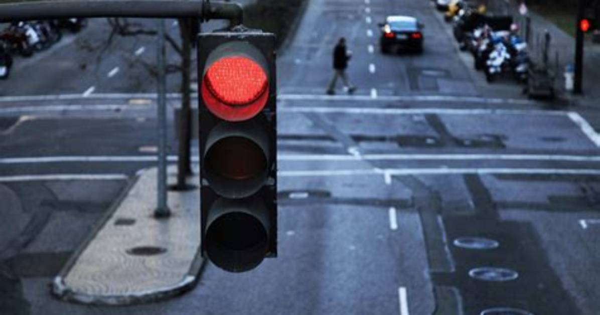 When Approaching a Flashing Red Traffic Light Drivers Should?