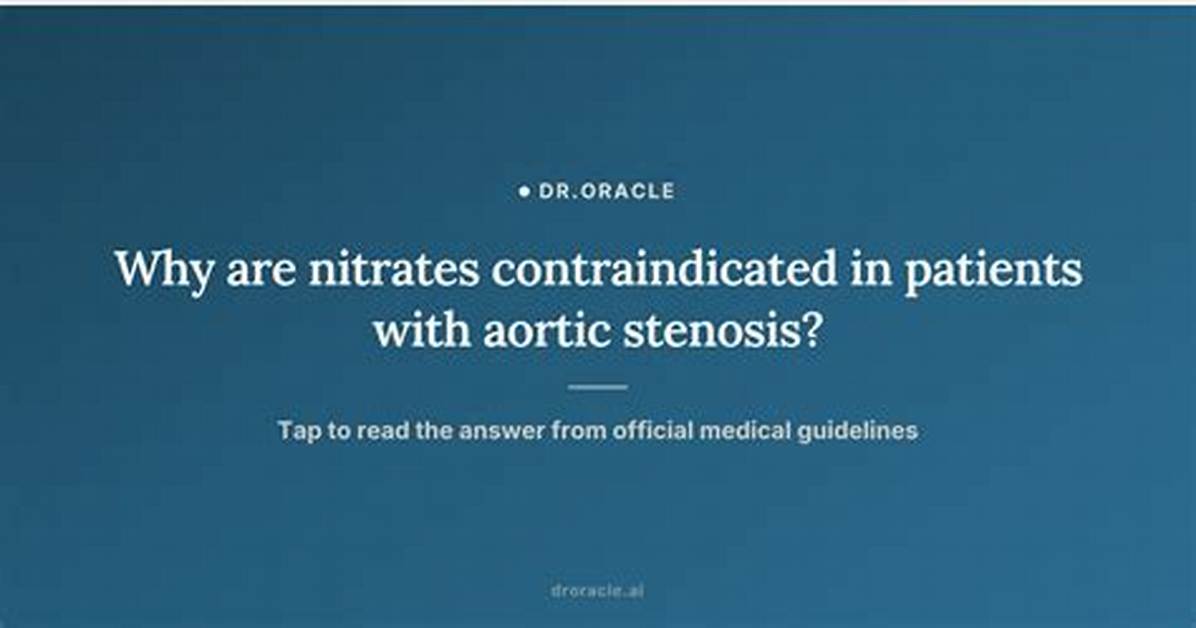 When Are Nitrates Contraindicated?