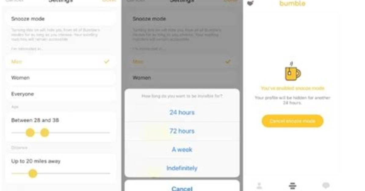 When Bumble Doesn't Show Distance?