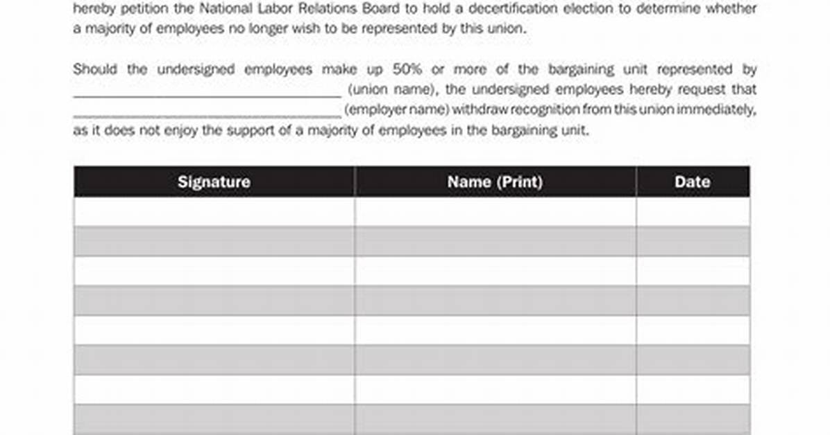 When Can Employees File a Decertification Petition?