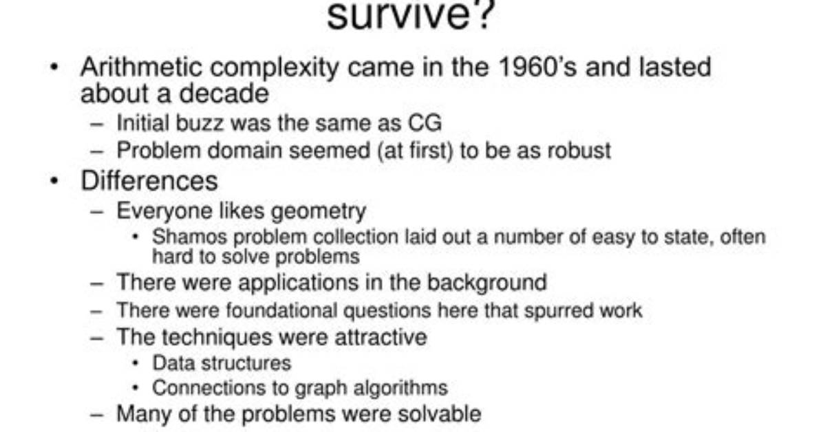 When Did Computational Geometry Begin?