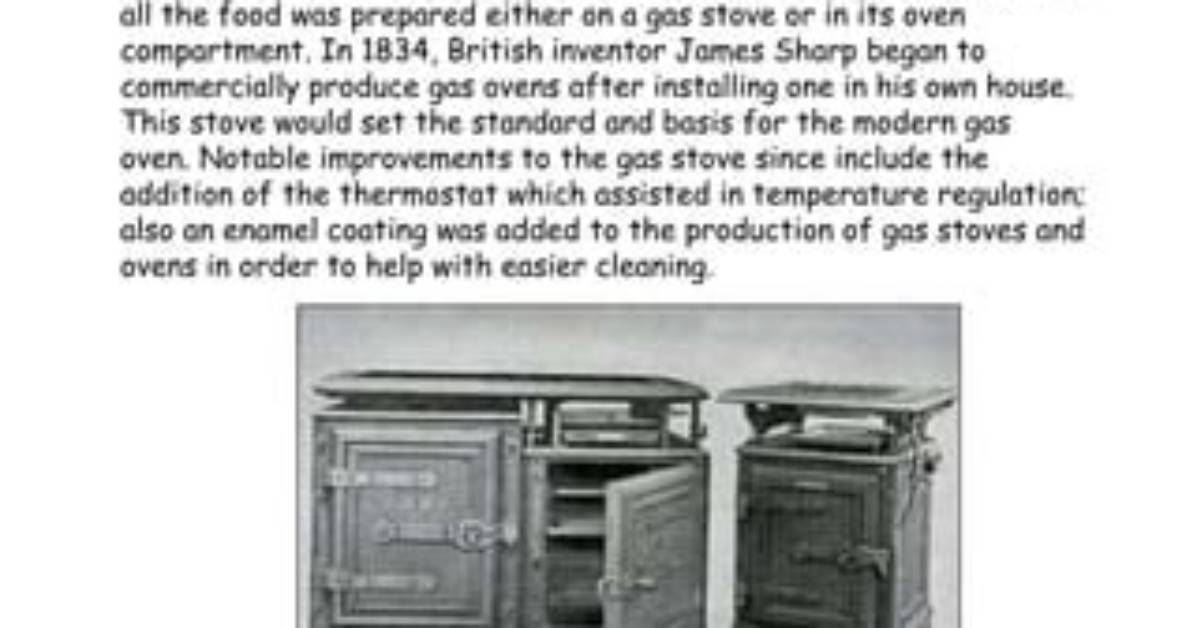 When Did Gas Cooking Begin