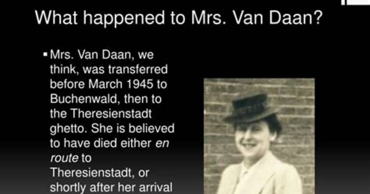 When Did Mrs Van Daan Die