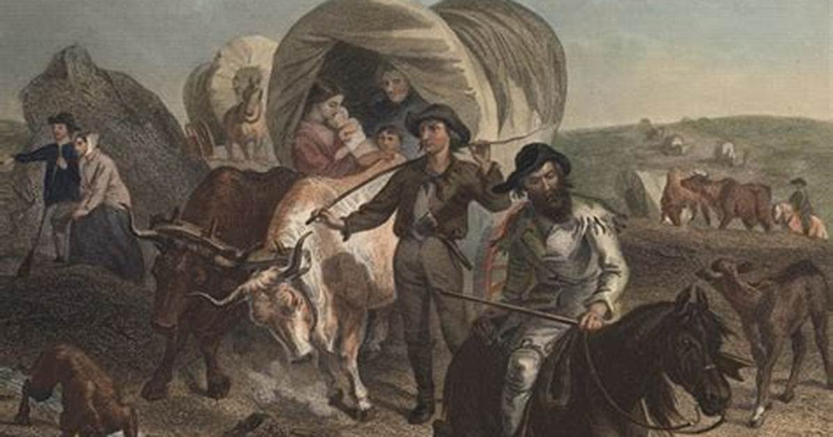 When Did the First Wagon Train Go West