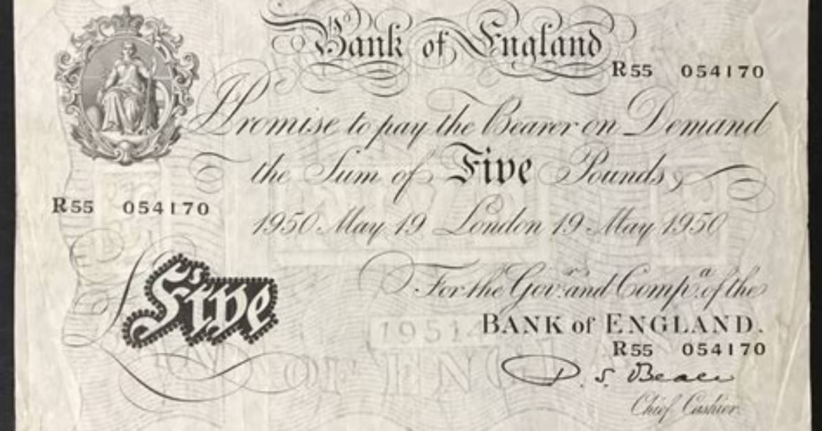 When Did White Five Pound Notes Stop Being Legal Tender?