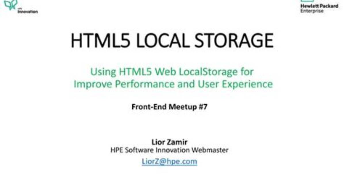 When Do Items in Html5 Local Storage Expire?