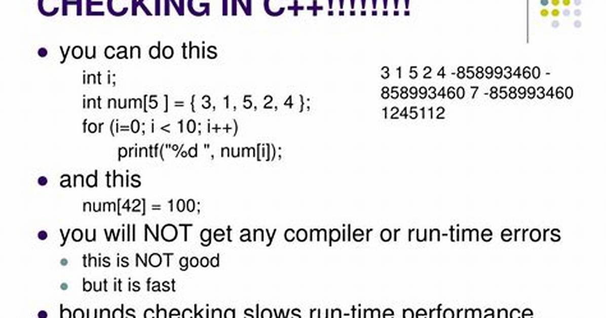 When Does Array Bounds Checking Occur?