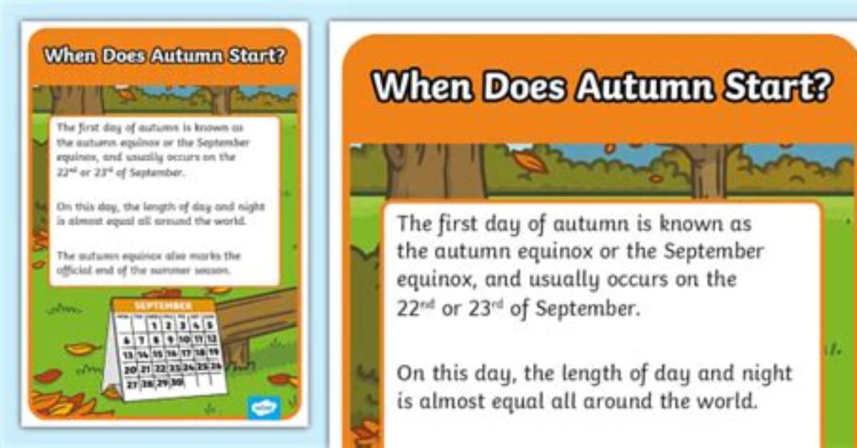 When Does Autumn Begin?