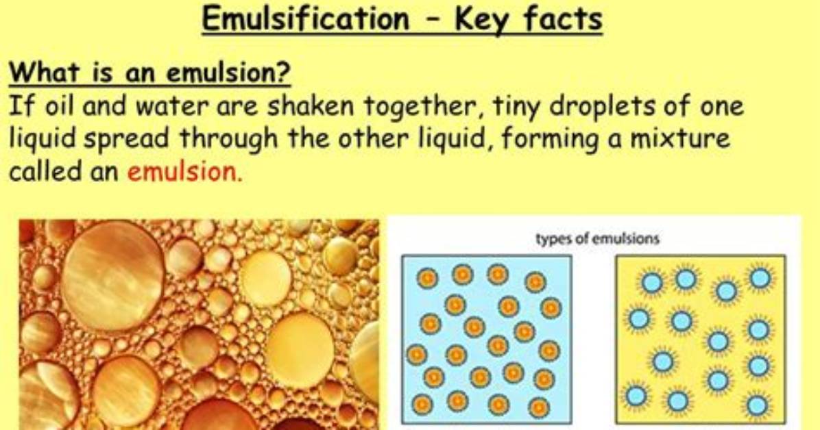 When Does Emulsification Occur?