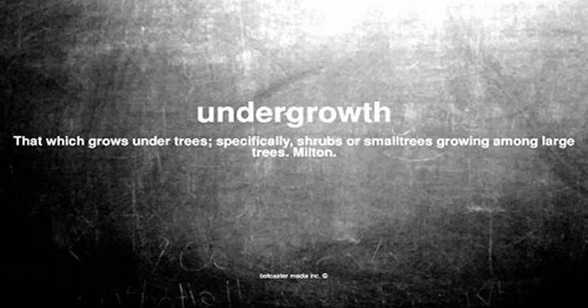 When Does Undergrowth Mean?