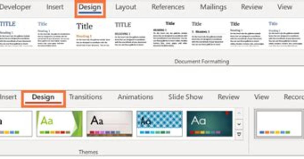 When Formatting Documents with Themes Where Are Themes Applied?