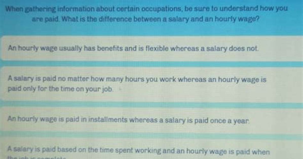 When Gathering Information About Certain Occupations?