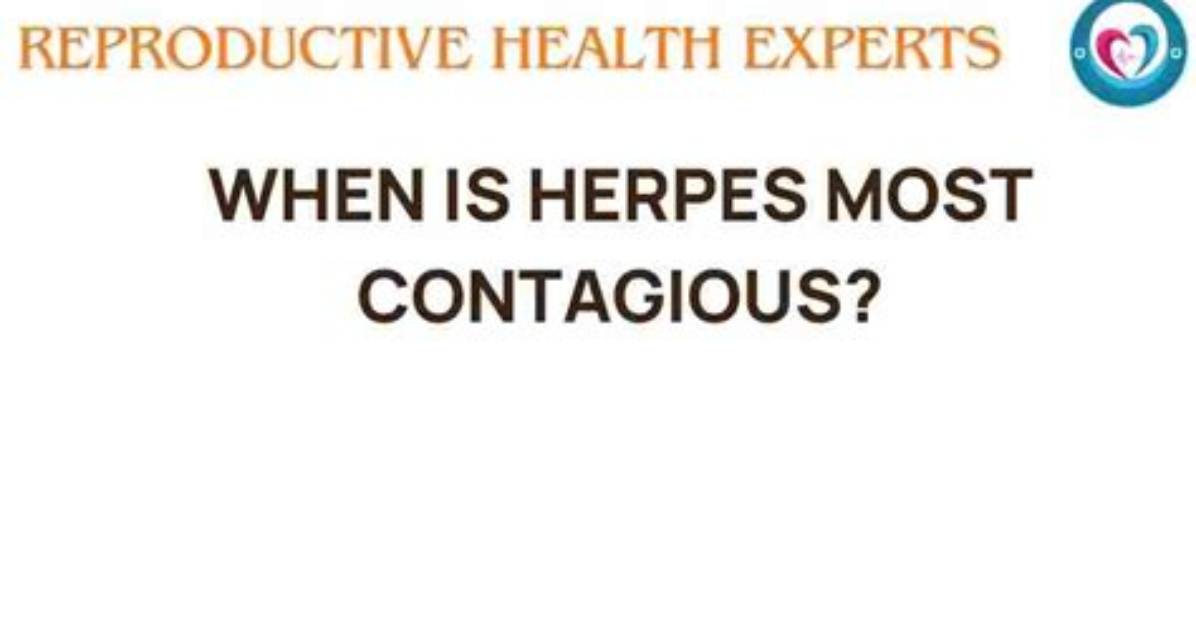 When Herpes Most Contagious?