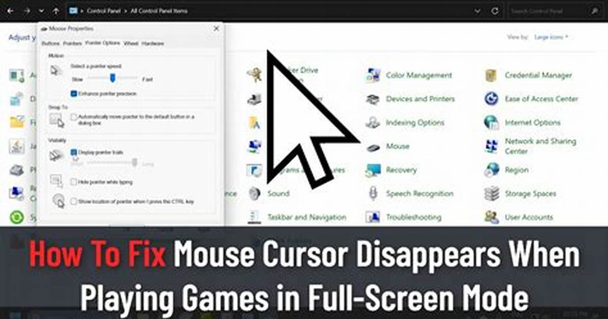 When in Fullscreen the Mouse Cursor Doesn't Appear