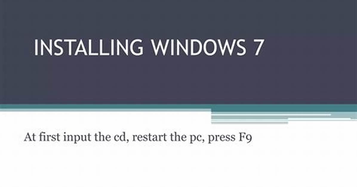 When Installing Windows 7 Do You Ask for Drivers?