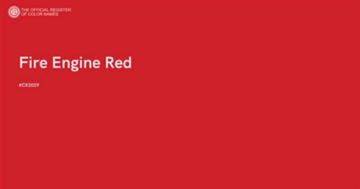 When Is a Fire Engine Red?