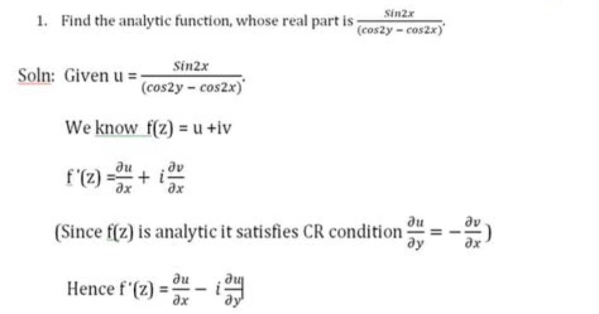 When Is a Functions Analytic?