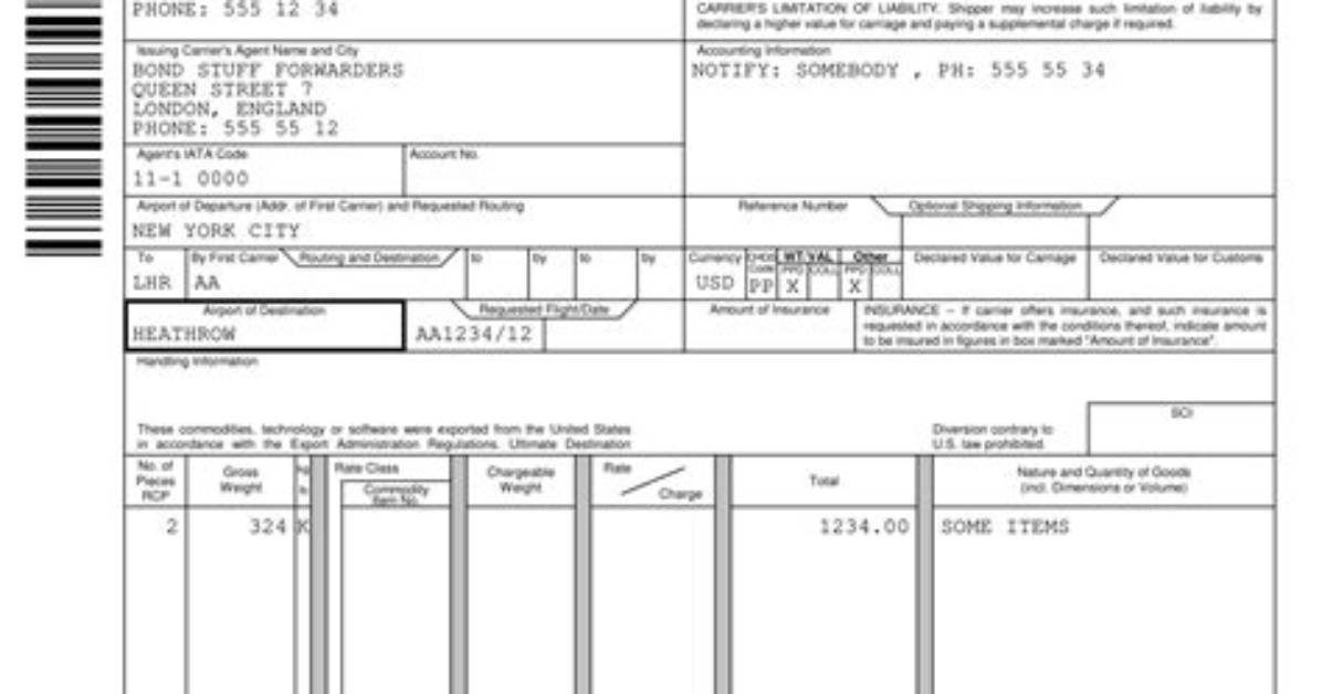 When Is Airway Bill Generated?