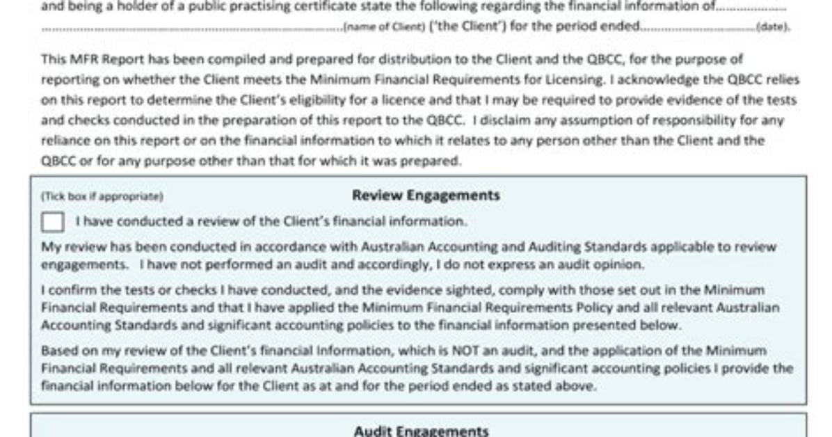 When Is an Mfr Report Required?