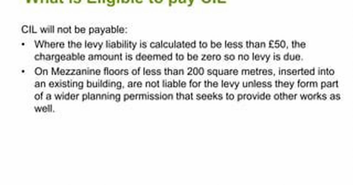 When Is Cil Chargeable?
