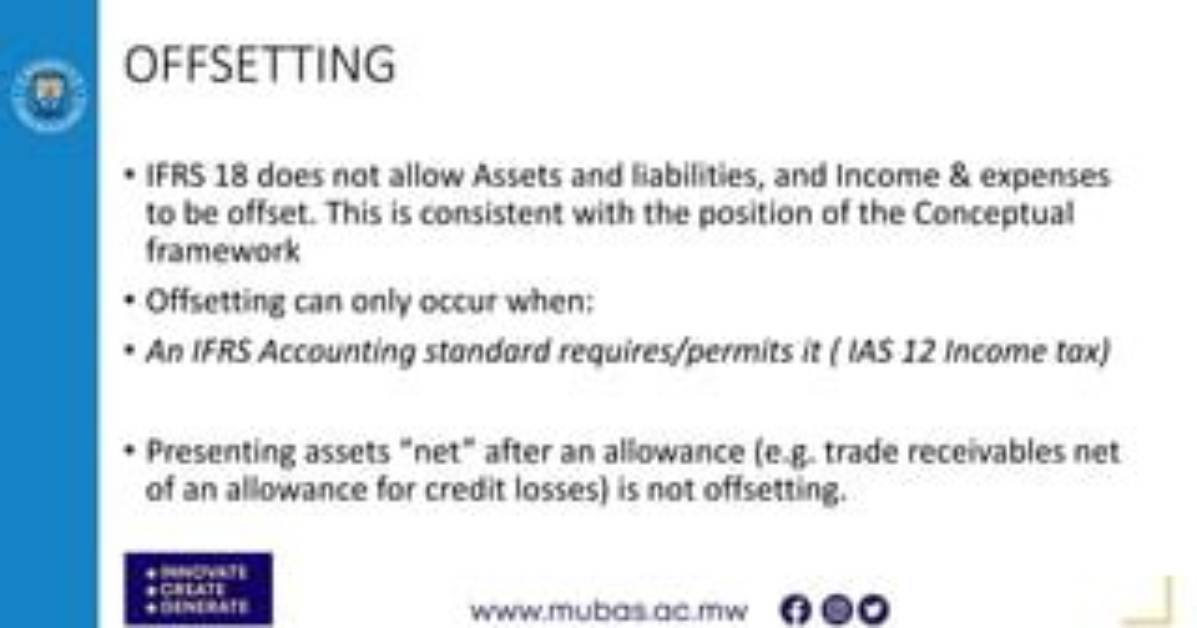 When Is Offsetting Allowed in Ifrs?
