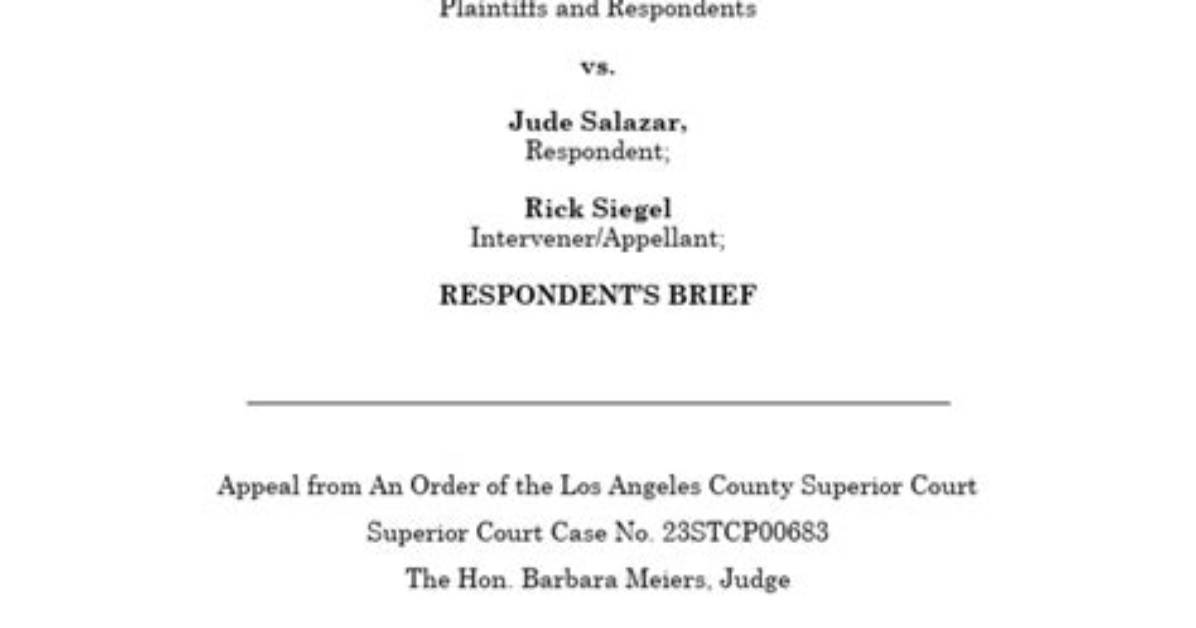 When Is Respondent's Brief Due?