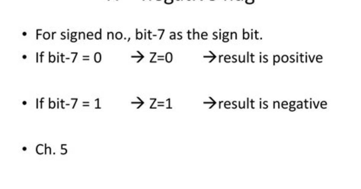 When Is the N (Negative) Flag Set in Assembly?
