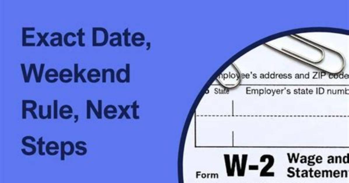 When Is W-2 Deadline?