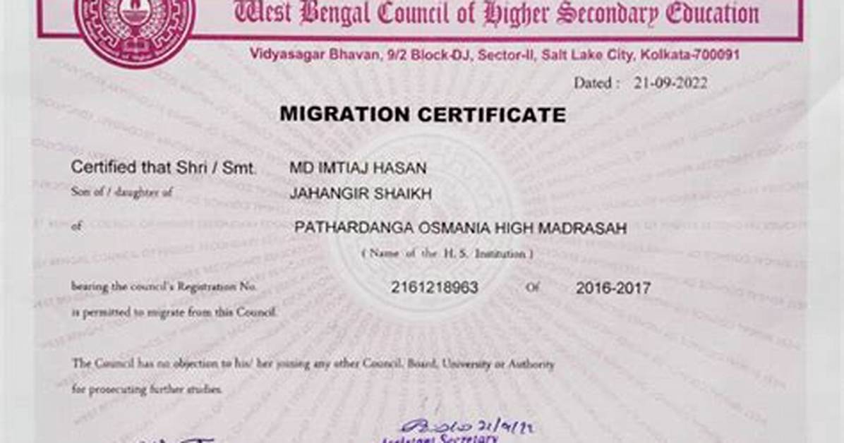 When Migration Certificate Is Needed?