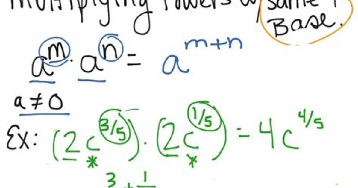 When Multiplying Two Powers with the Same Base?