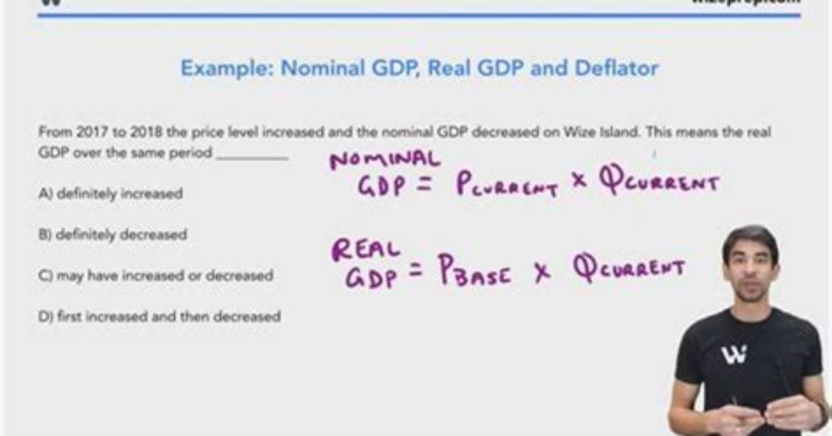 When Nominal Gdp Increases Quizlet?