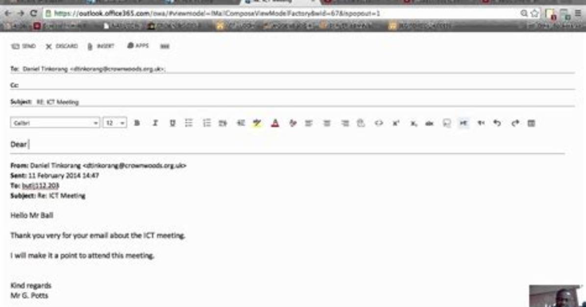 When Replying to an Email?
