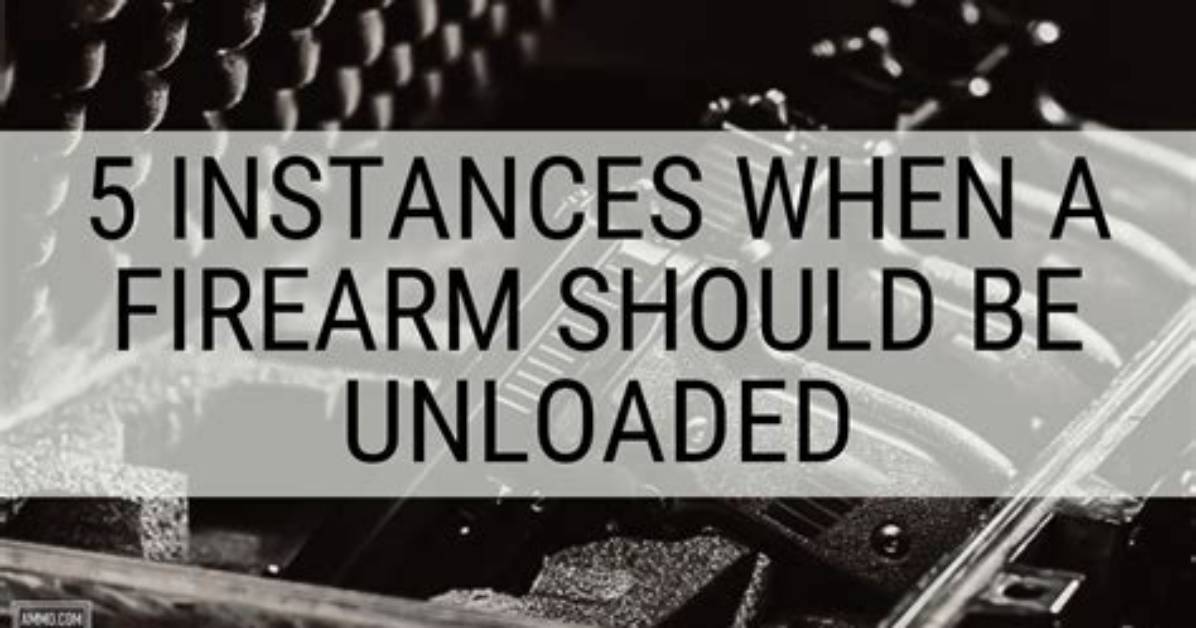 When Should a Firearm Be Unloaded?