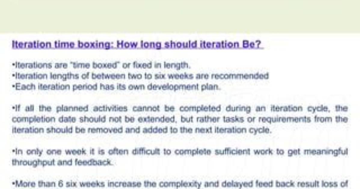 When Should an Iteration Be Extended?
