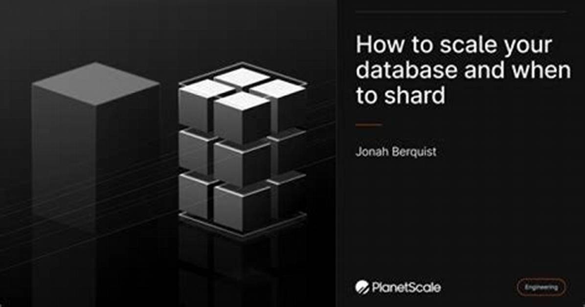 When Should You Shard a Database