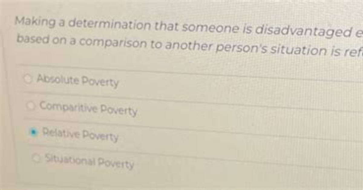 When Someone Is Disadvantaged?
