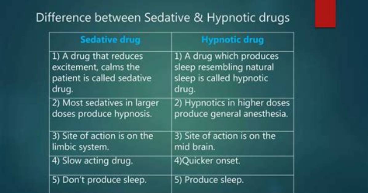 When Someone Is Sedative?